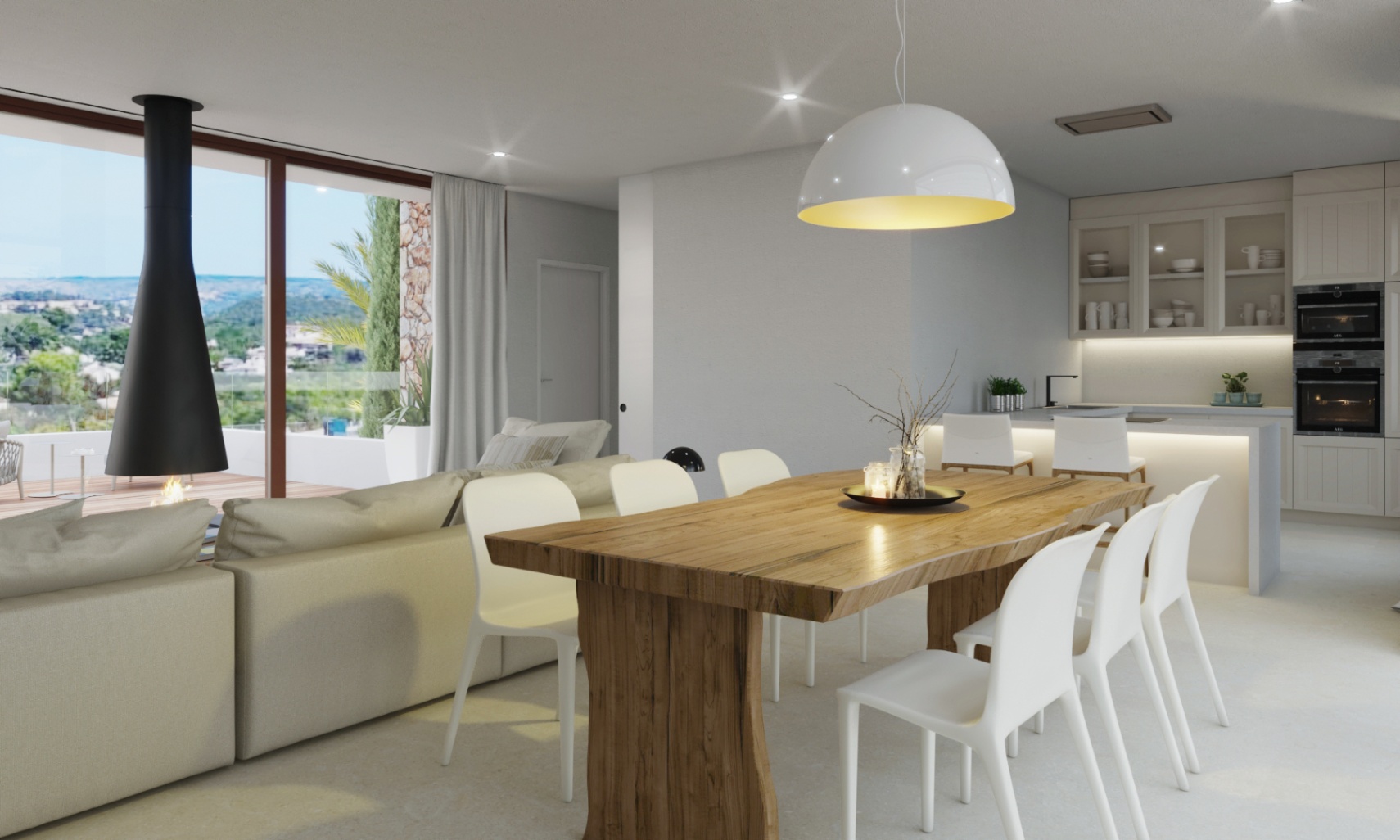 Villa de style Ibiza à vendre à Villes del Vent - Javea