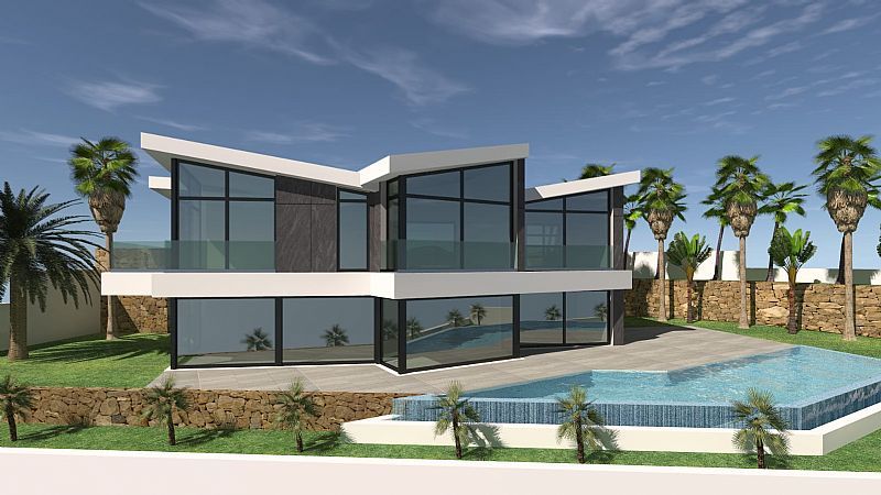 Villa moderna de nueva construccion con vista al mar a la venta en Maryvilla - Calpe