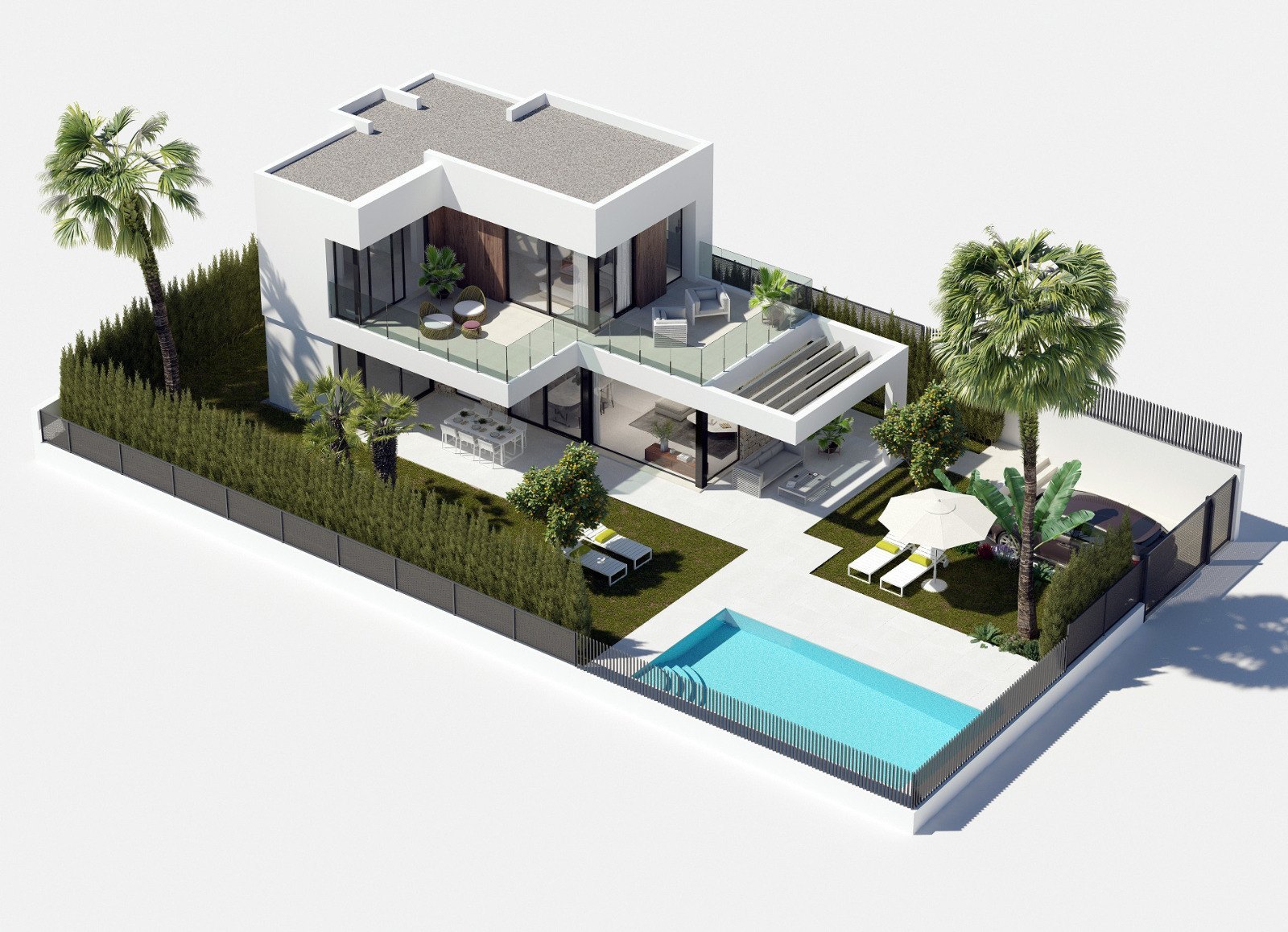 Villa de Obra Nueva de estilo moderno a la venta en Benidorm - Costa Blanca